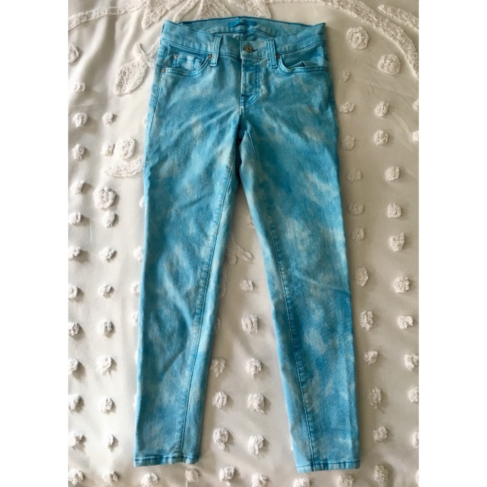 7 For All Mankind Roxanne tie dye cropped jeans 24